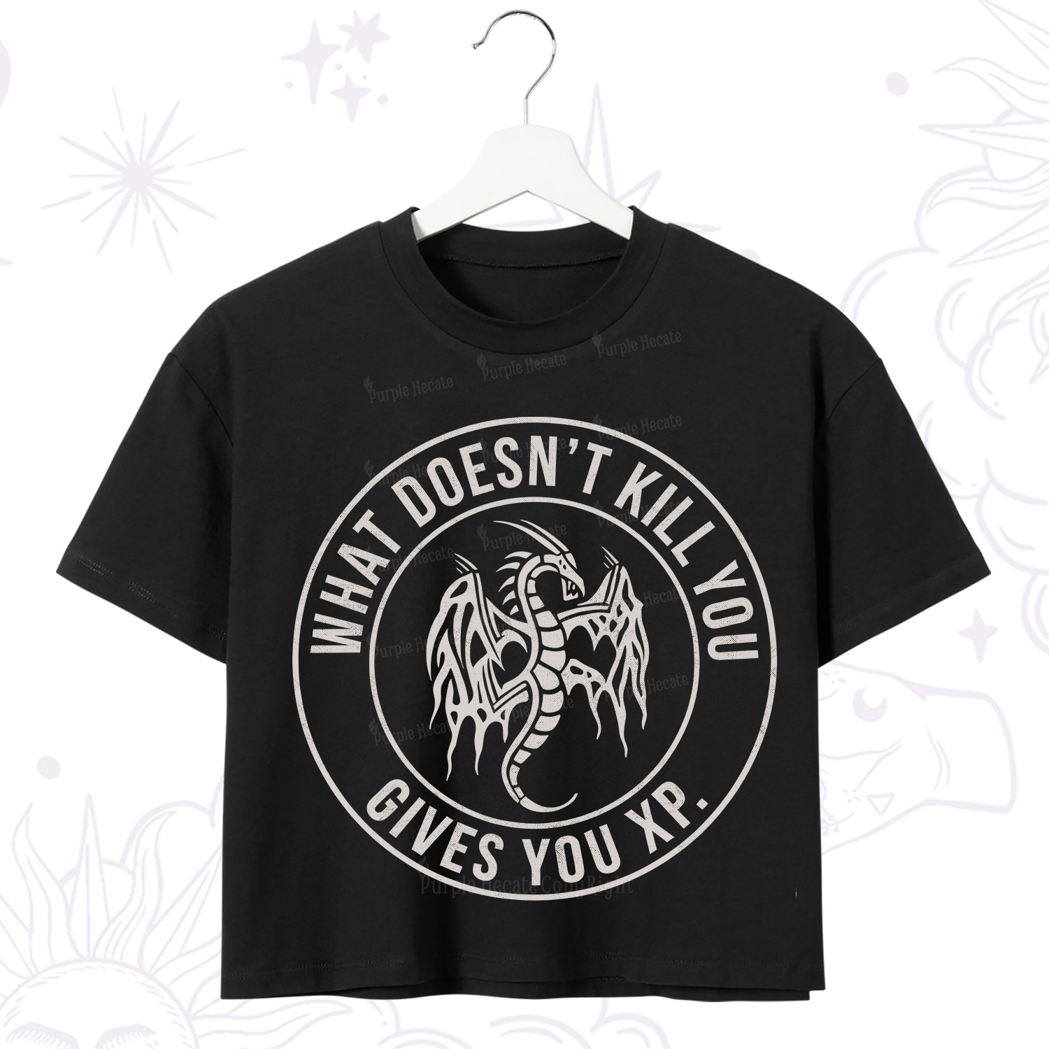 Purplehecate What Doesn't Kill You Gives You XP Crop T-Shirt