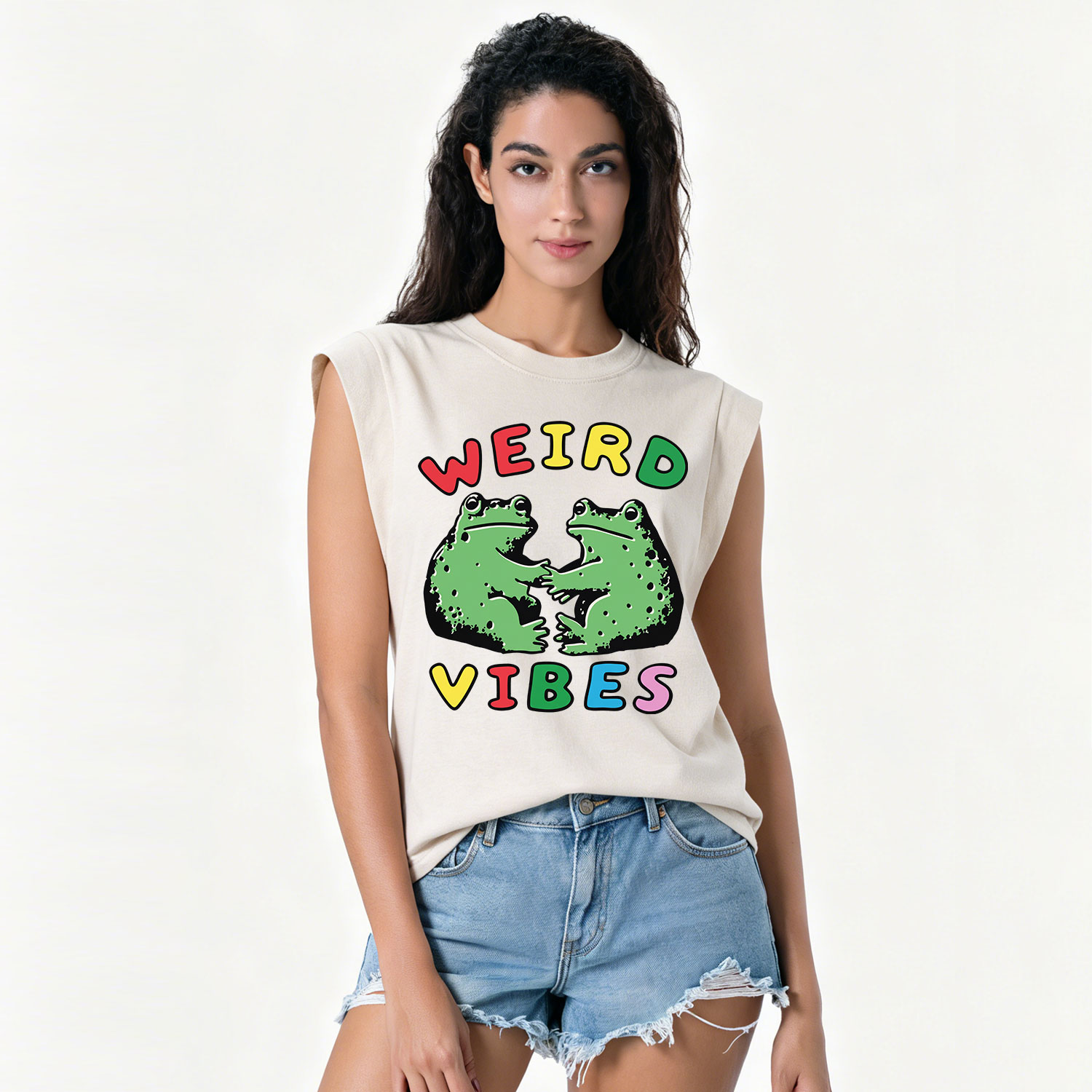 Purplehecate Weird Frog Vibes Vintage Washed Tank