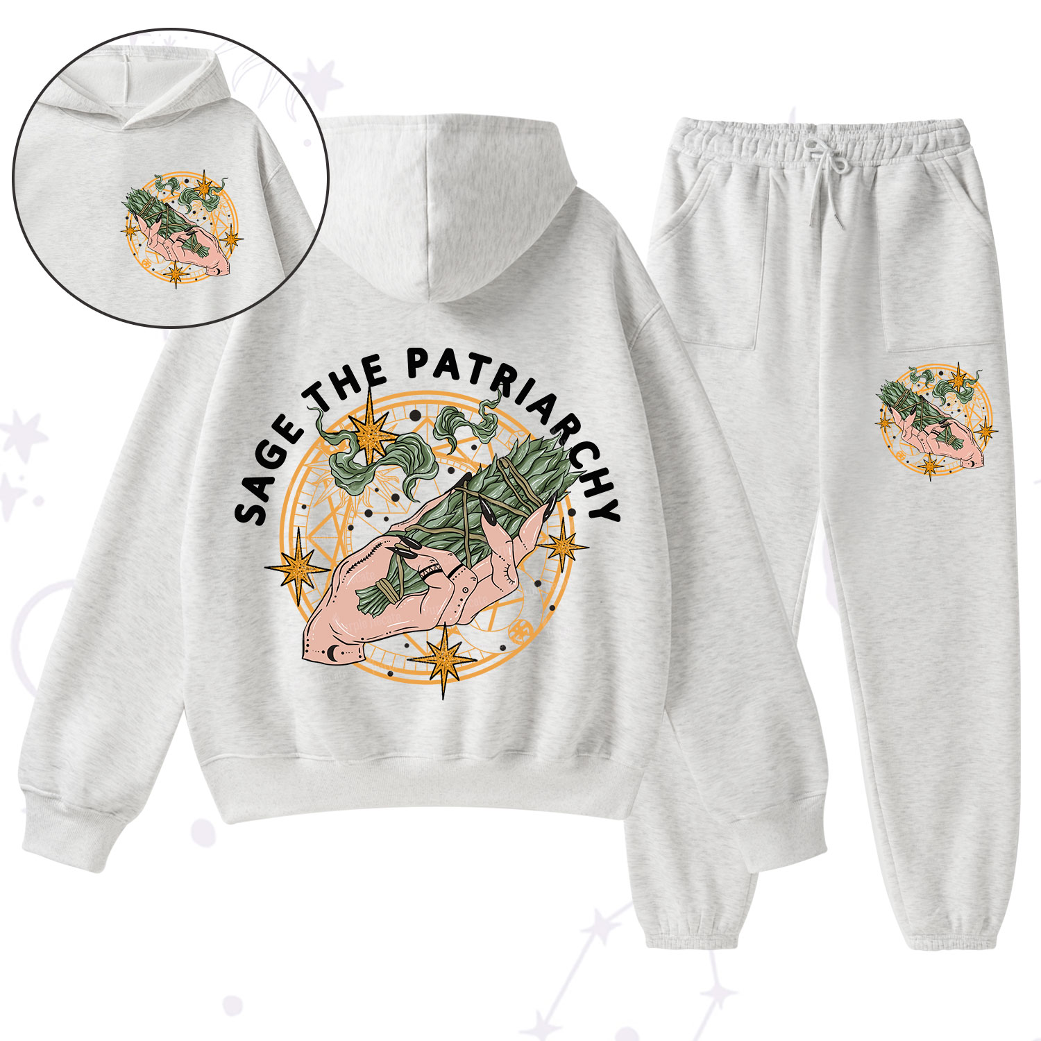 Purplehecate Sage The Patriarchy Fleece Hoodie Suit