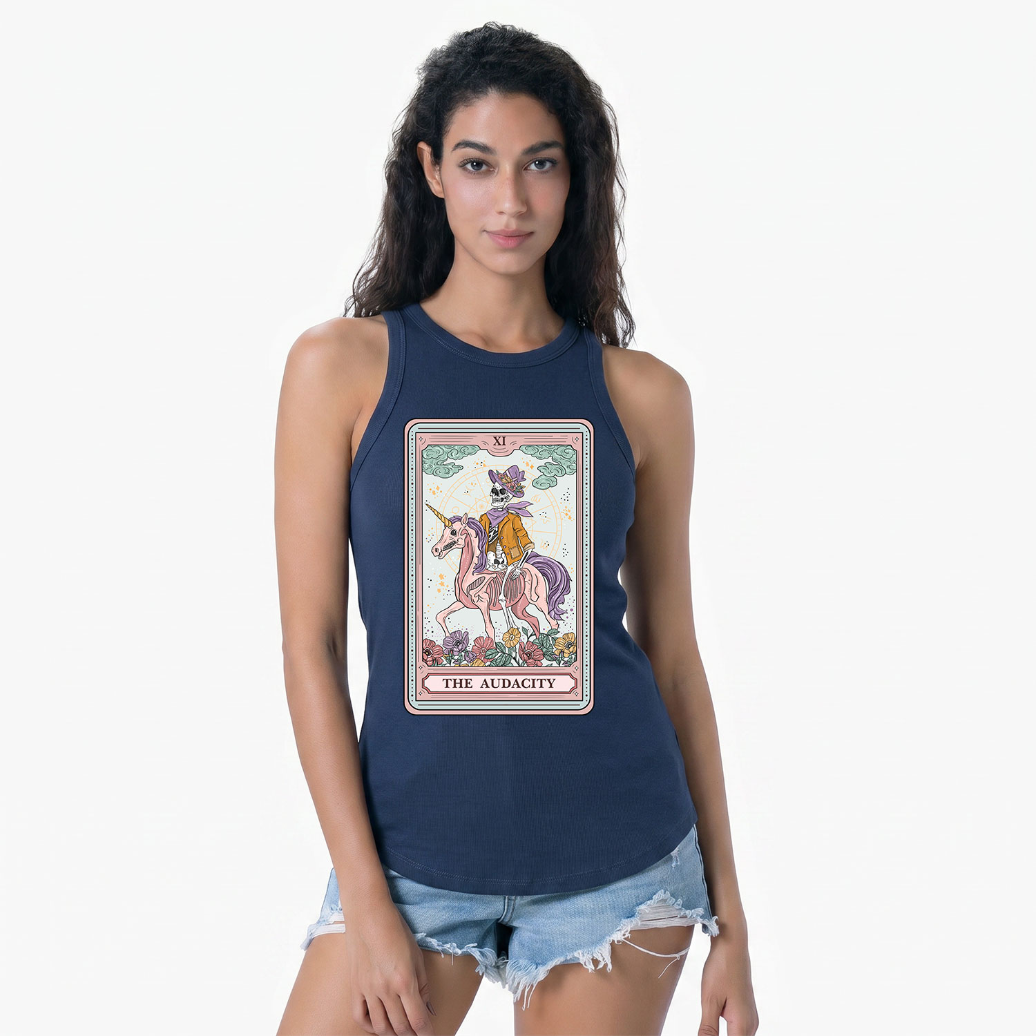 Purplehecate The Audacity Tarot Card Ribbed Tank Top