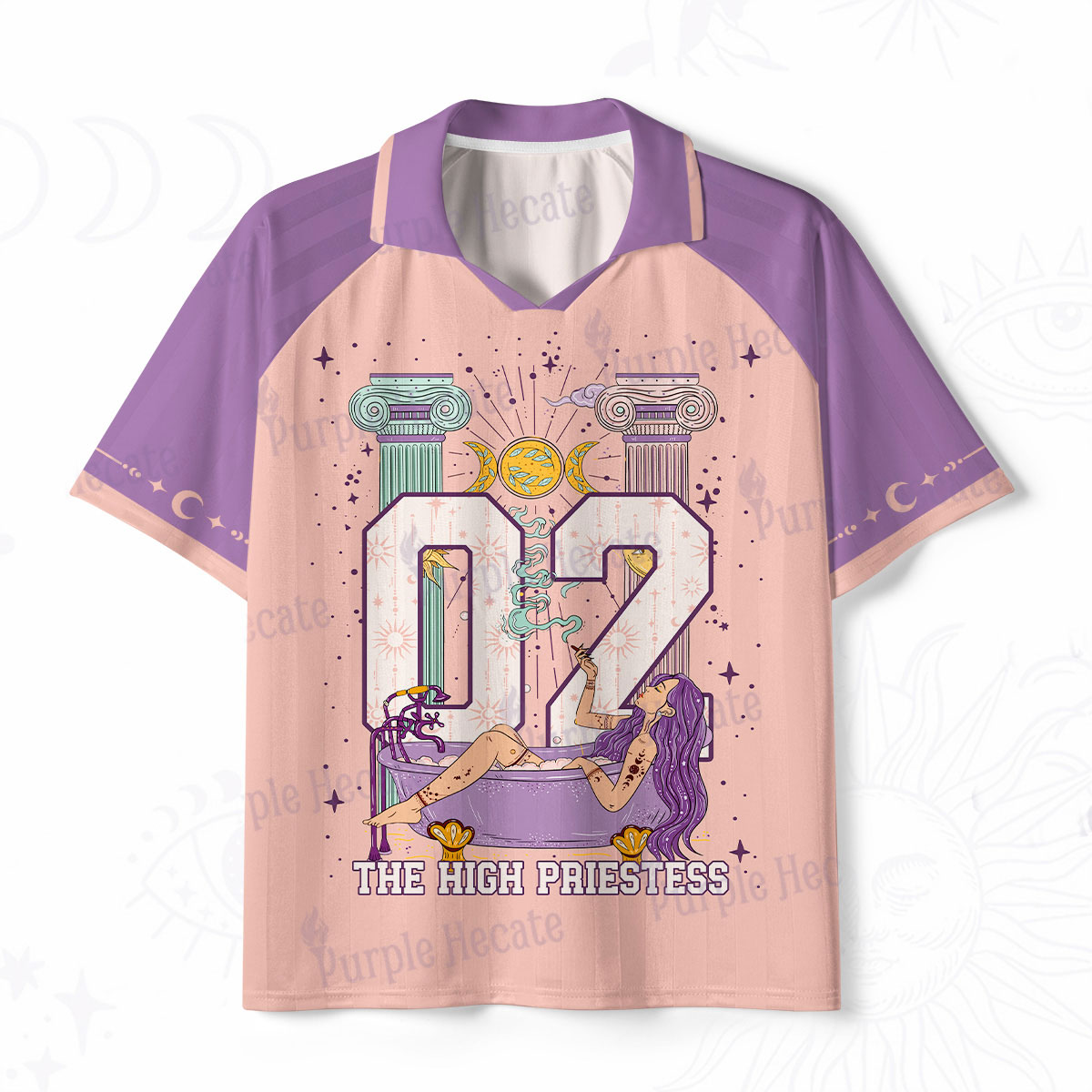 Purplehecate The High Priestess Polo Collar Unisex Jersey