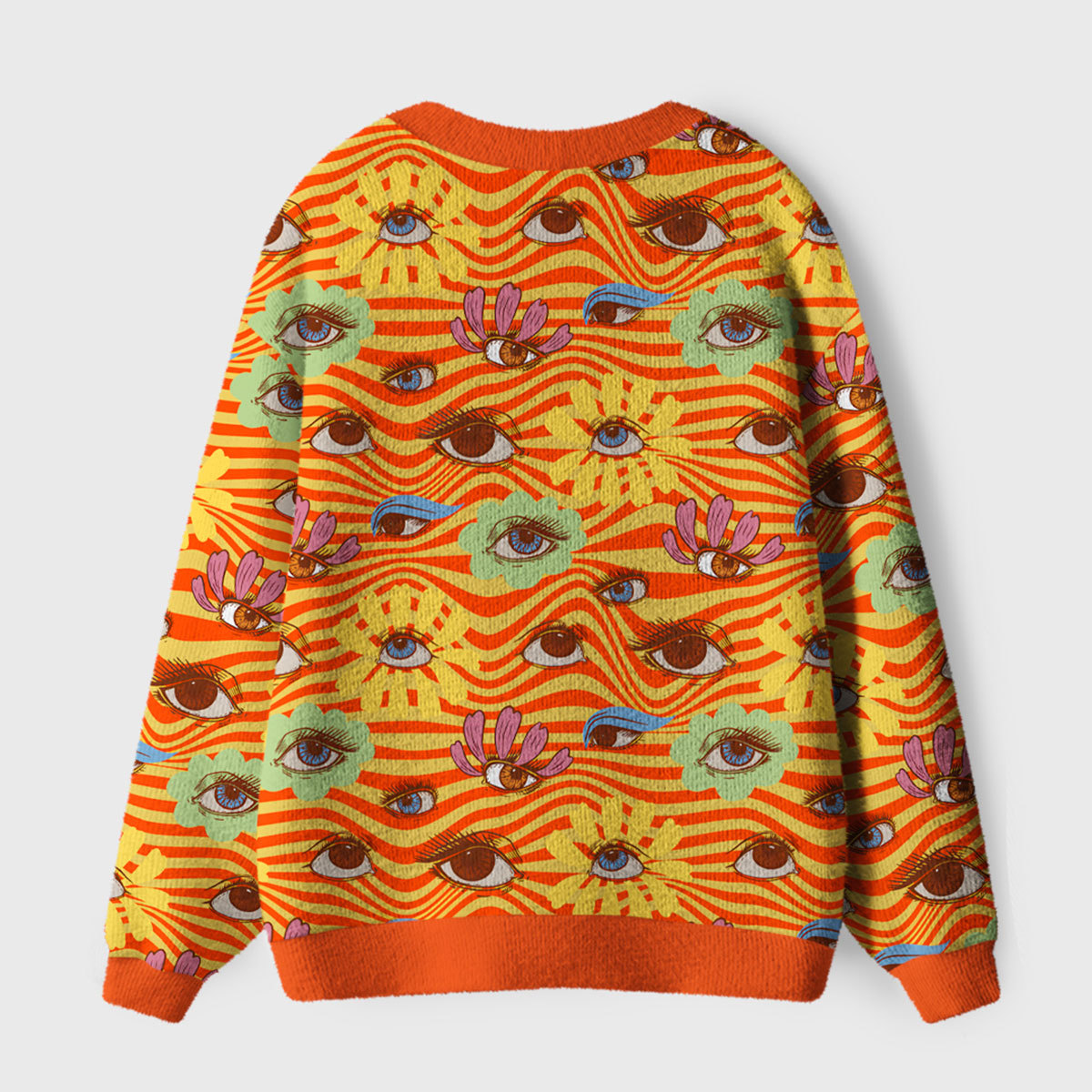 Purplehecate Flower Vision Ugly Ugly Cardigan Sweaters