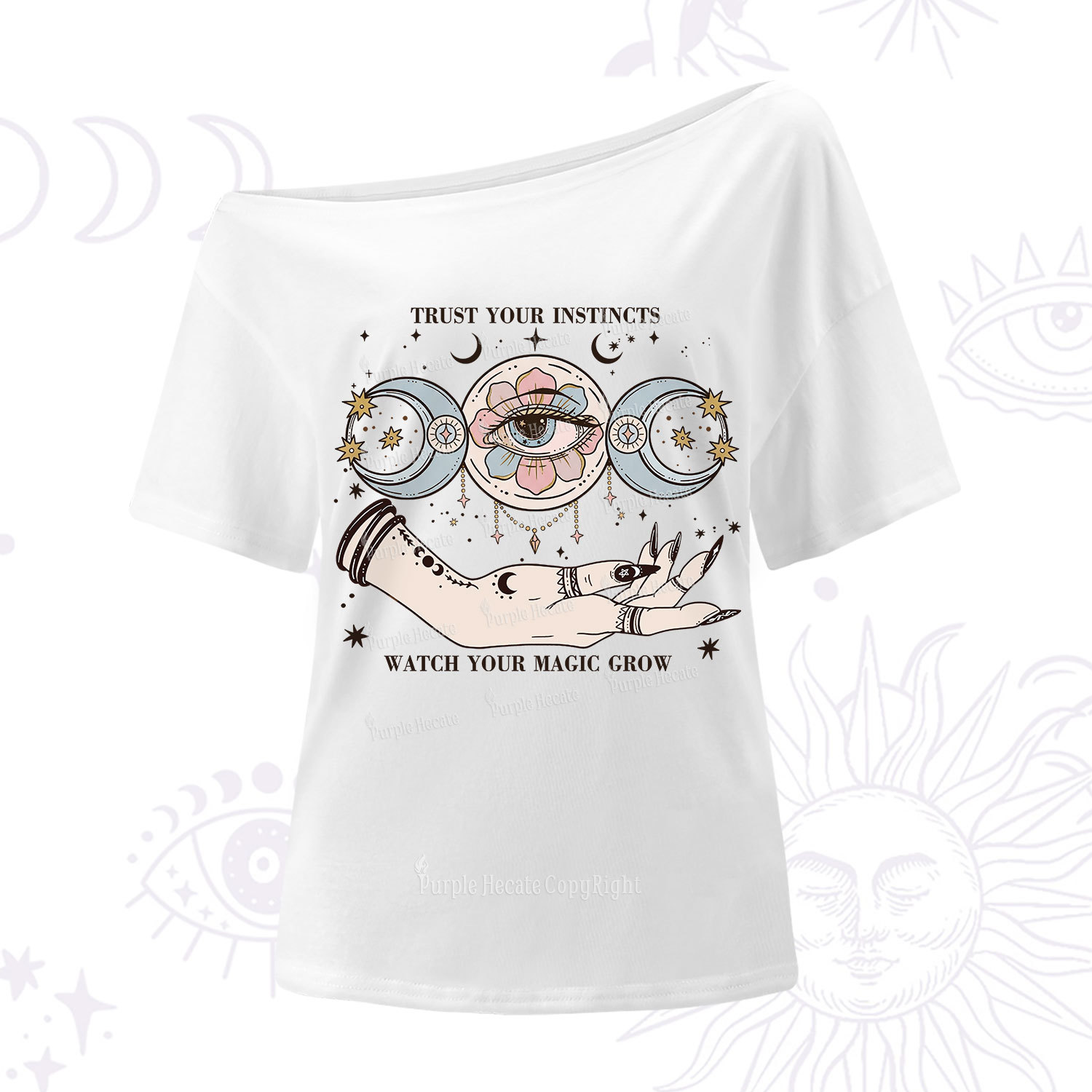 Purplehecate Trust Your Instincts One Shoulder T-Shirt