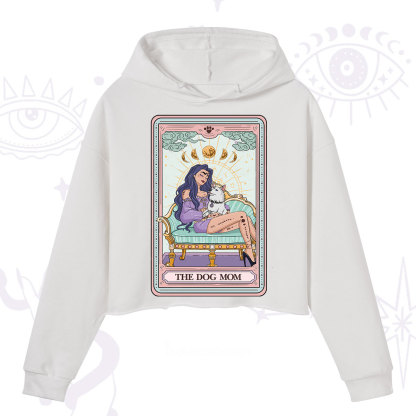 Purplehecate The Dog Mom Tarot Card Crop Hoodie