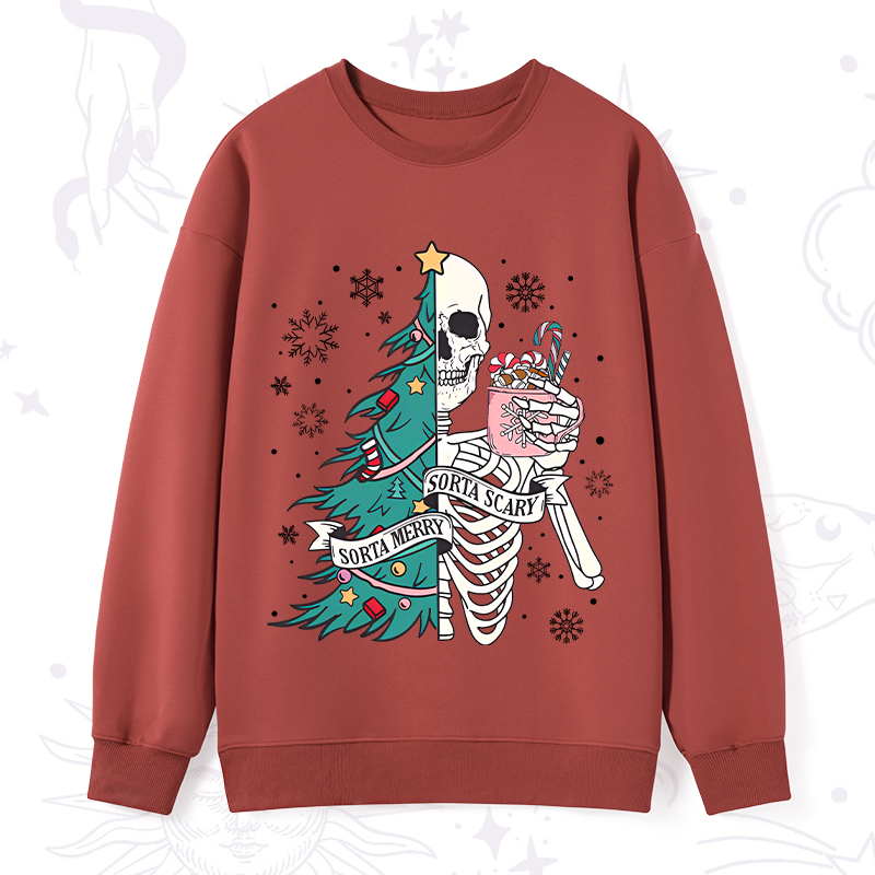 Purplehecate Sorta Merry Sorta Scary Christmas Sweatshirt
