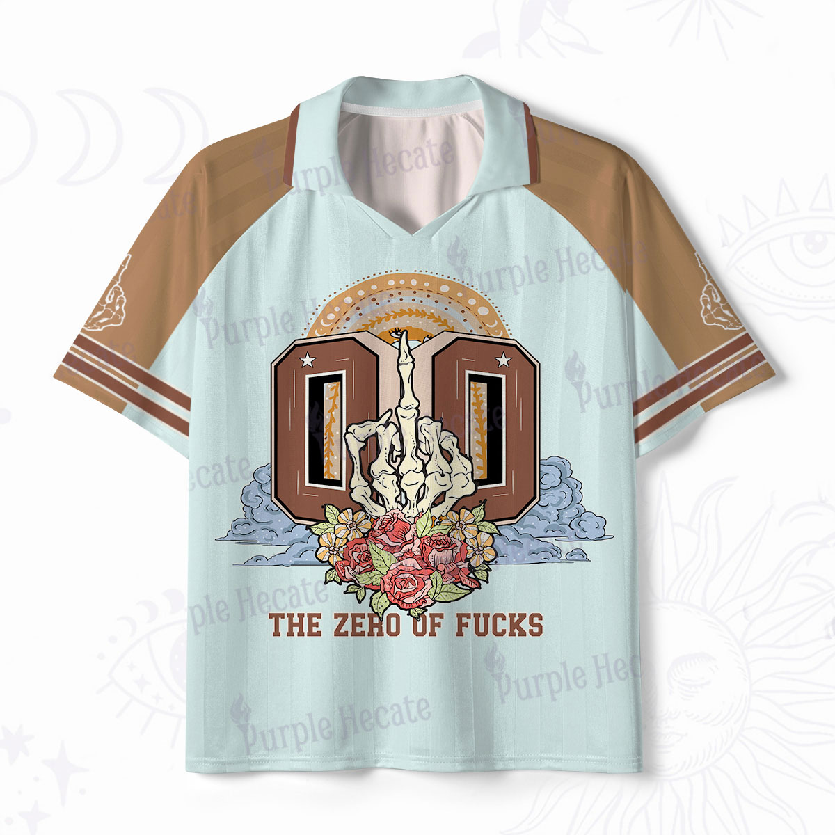 Purplehecate The Zero of Fucks No Apologies Polo Collar Unisex Jersey