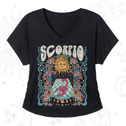Purplehecate Scorpio Spirit Zodiac V-Neck T-Shirt