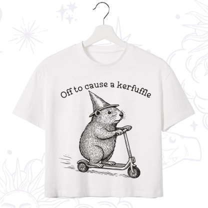 Purplehecate Off to Cause A Kerfuffle Crop T-Shirt