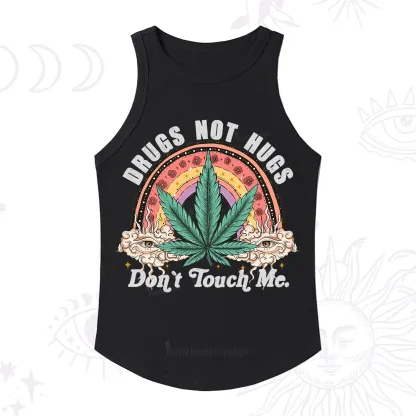Purplehecate Drugs Not Hugs Racerback Tank Top