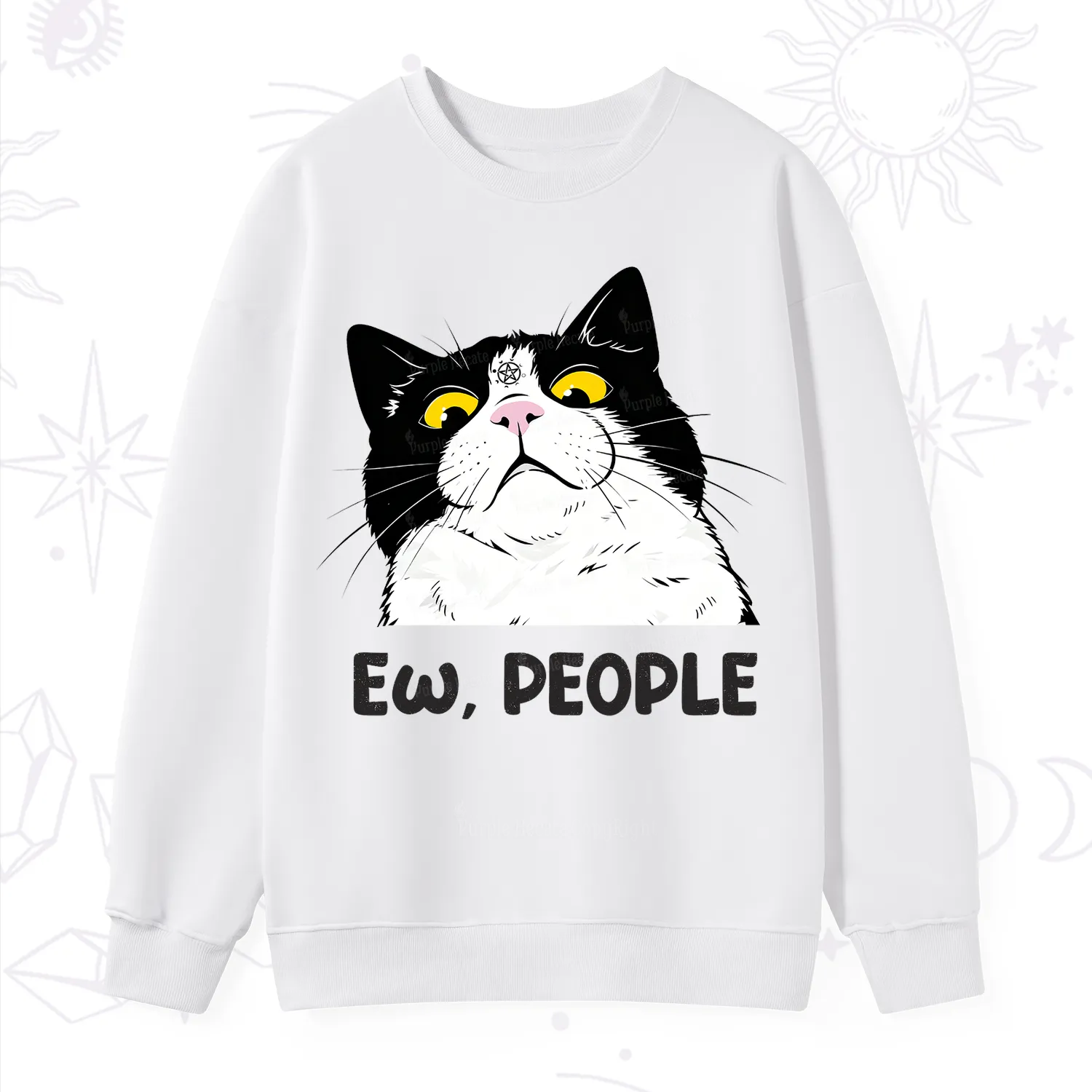 Purplehecate Ew People Cat Sweatshirt