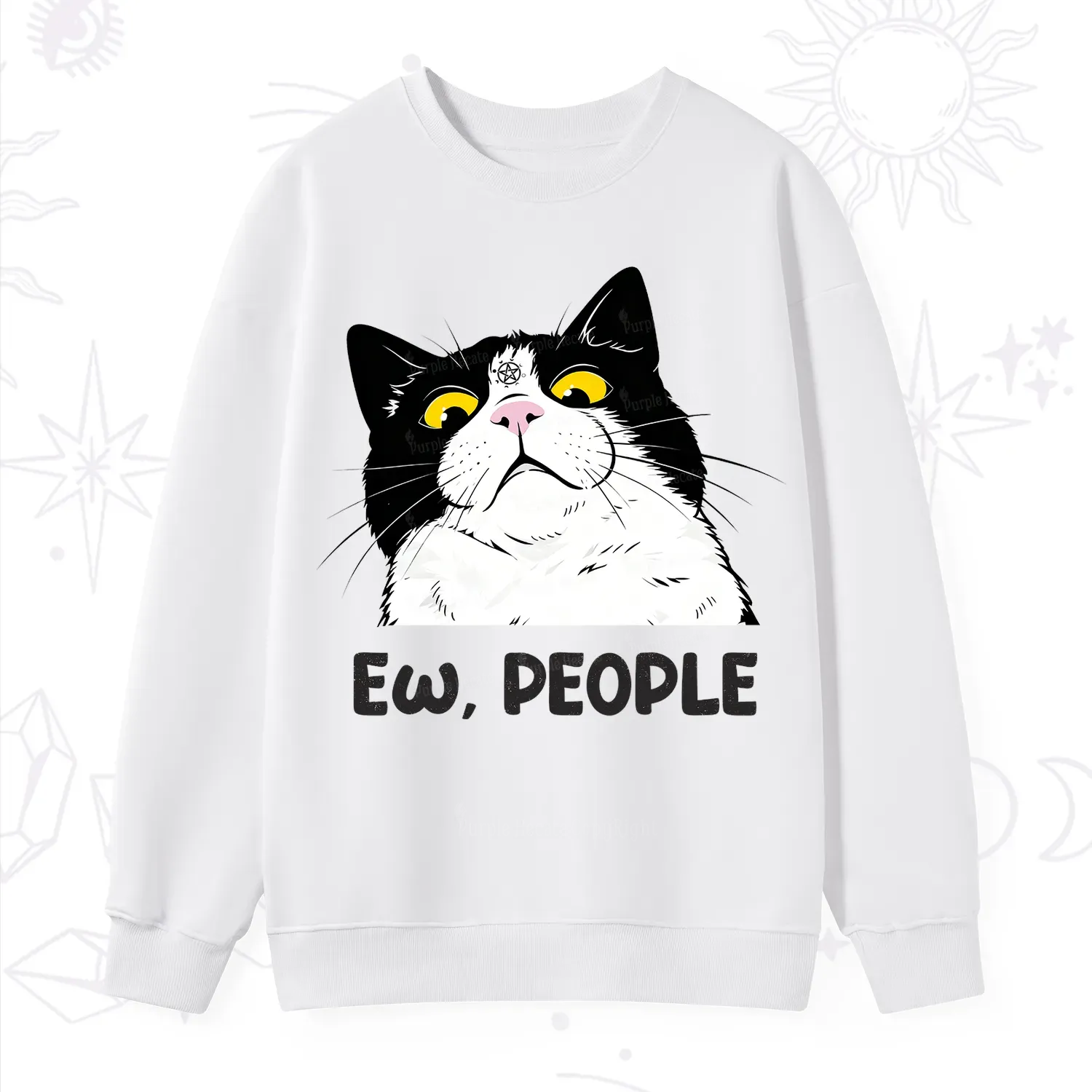 Purplehecate Ew People Cat Sweatshirt
