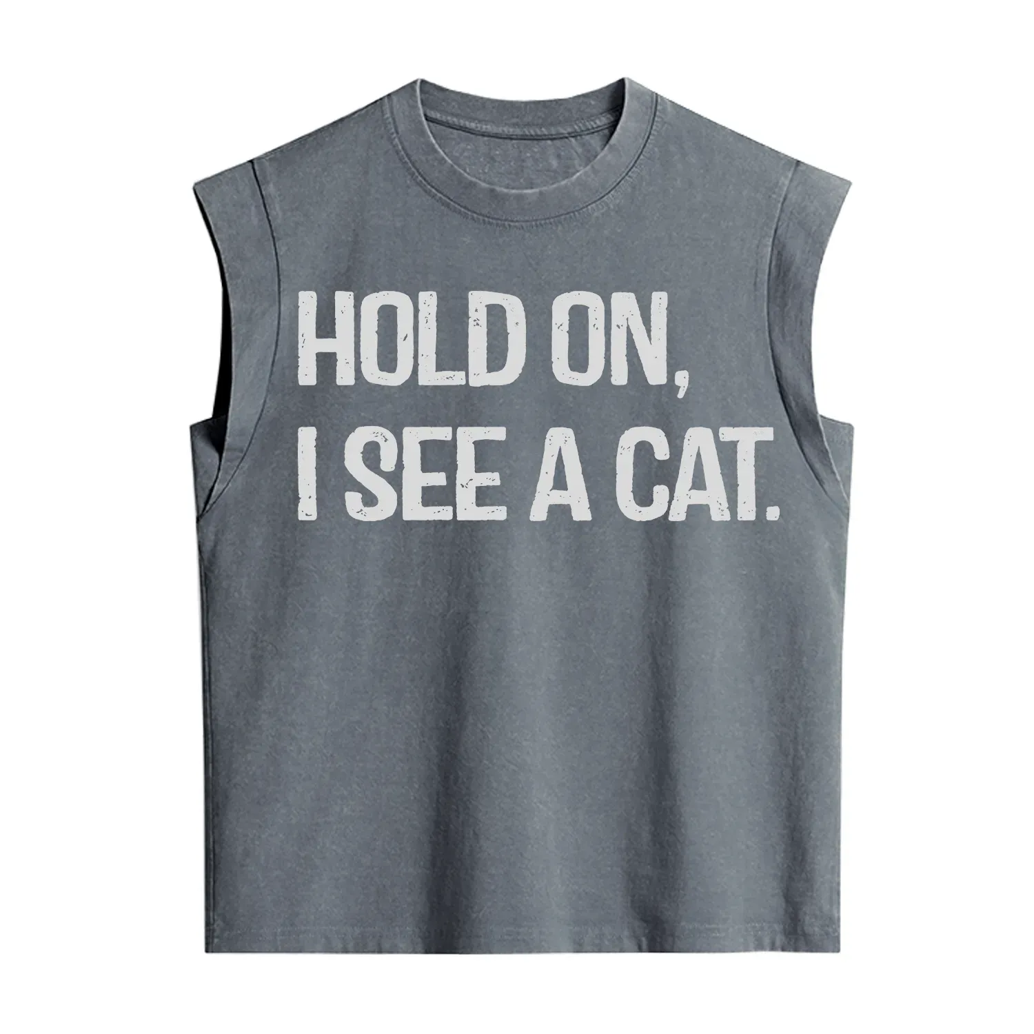 Purplehecate Hold on I See A Cat Vintage Washed Tank