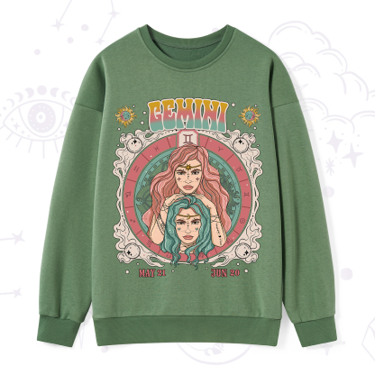 Purplehecate Gemini Cosmic Zodiac Sweatshirt