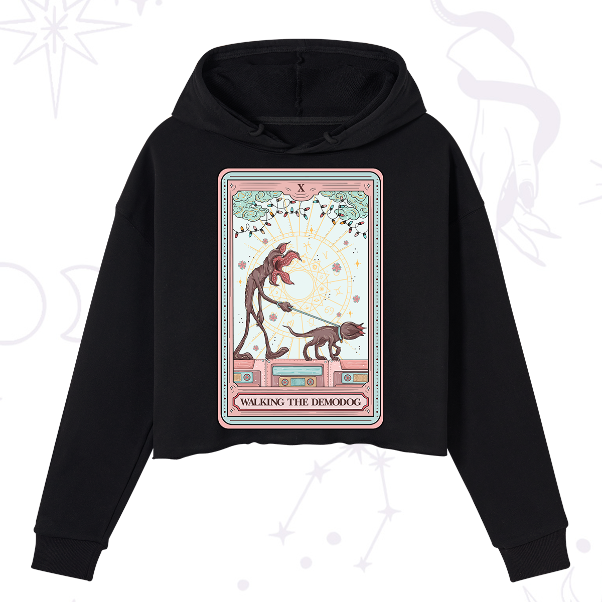 Purplehecate The Walker of Shadows Tarot Crop Hoodie