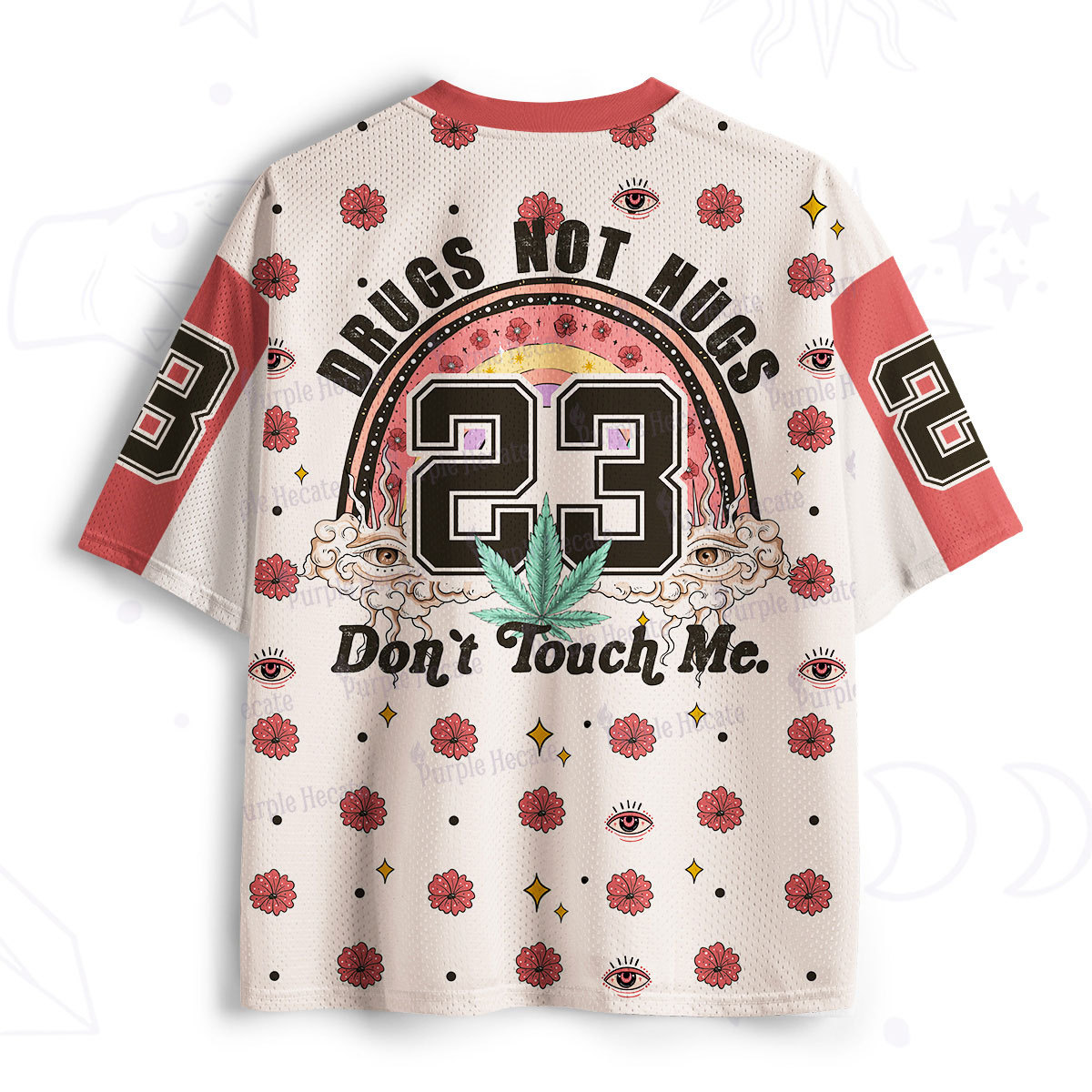 Purplehecate Drugs Not Hugs Don't Touch Me Mesh Jersey