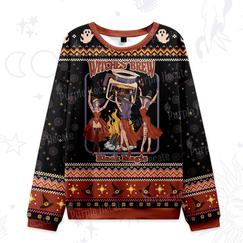 Purplehecate Witches' Brew Ugly Halloween Sweatshirts