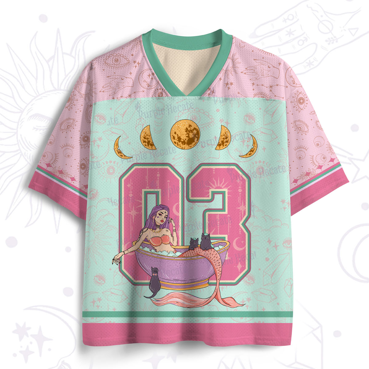 Purplehecate Mermaid Whispers Moonlit Secrets Mesh Jersey