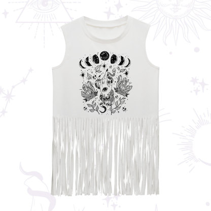 Purplehecate Reach For The Moon Fringe Tank Top