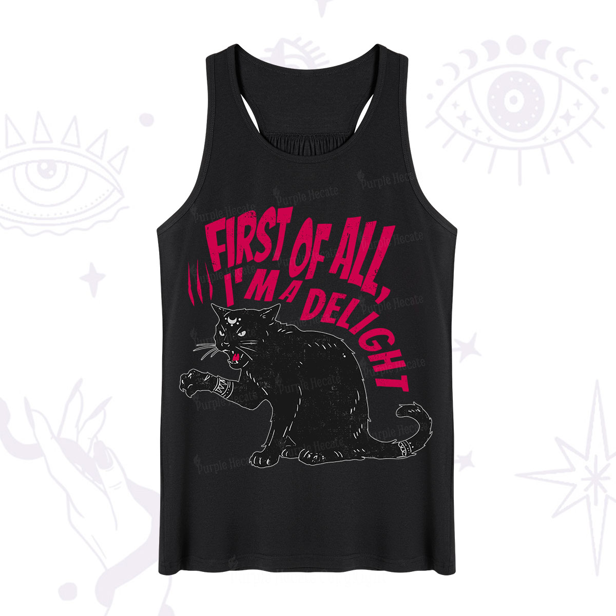 Purplehecate First Of All I'm A Delight Cat Tank