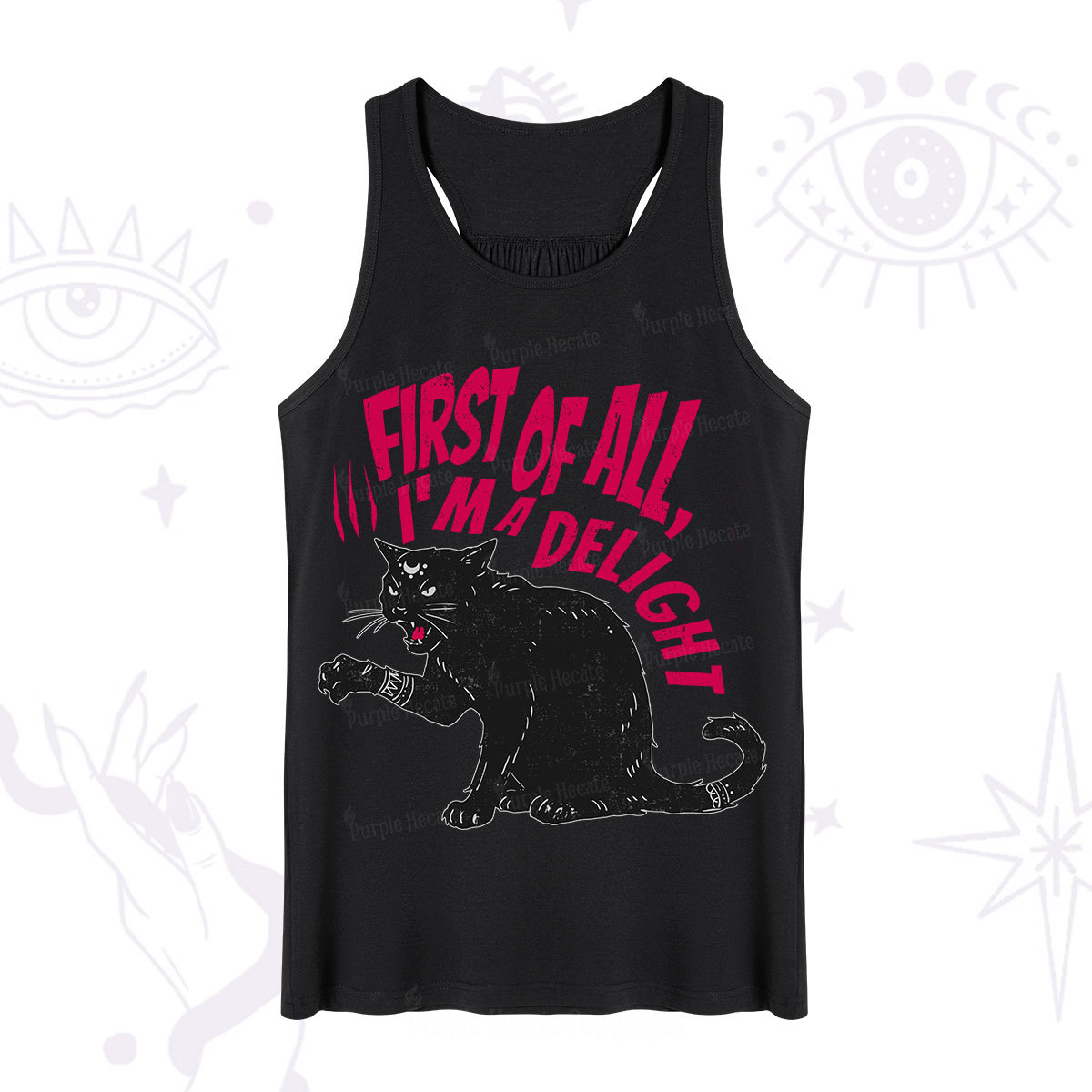 Purplehecate First Of All I'm A Delight Cat Tank