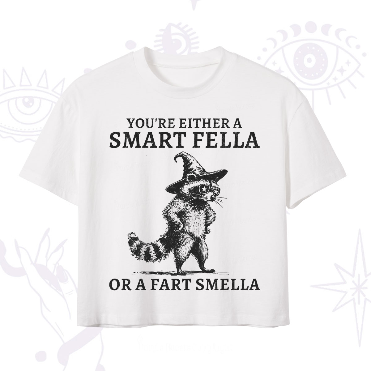 Purplehecate You're Either A Smart Fella or a Smart Fella  Crop T-Shirt