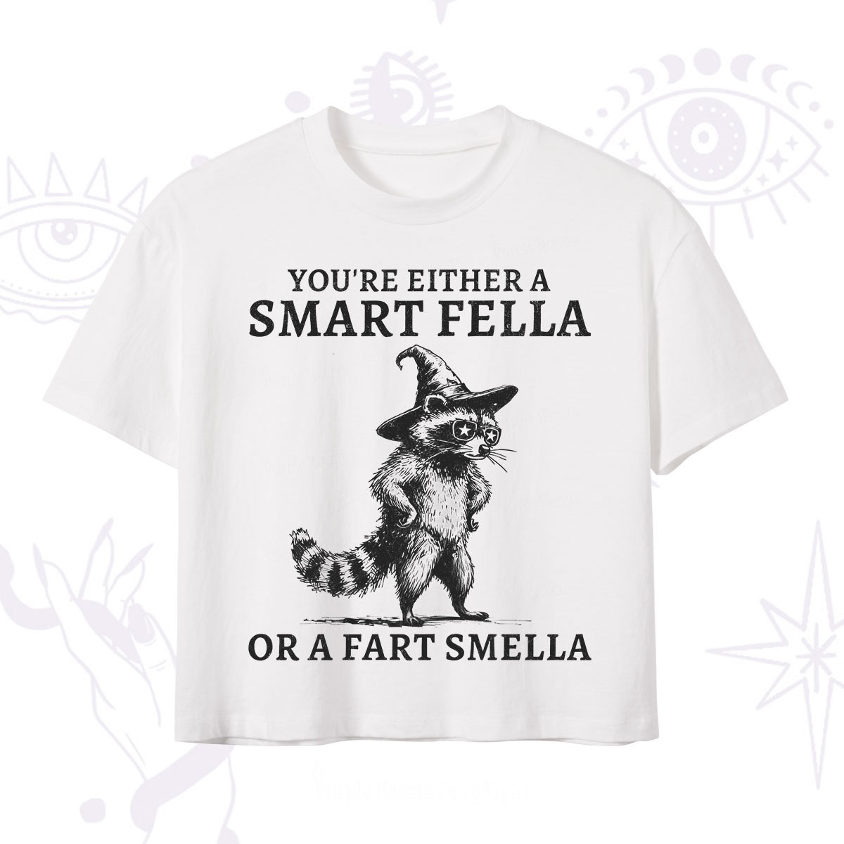Purplehecate You're Either A Smart Fella or a Smart Fella  Crop T-Shirt