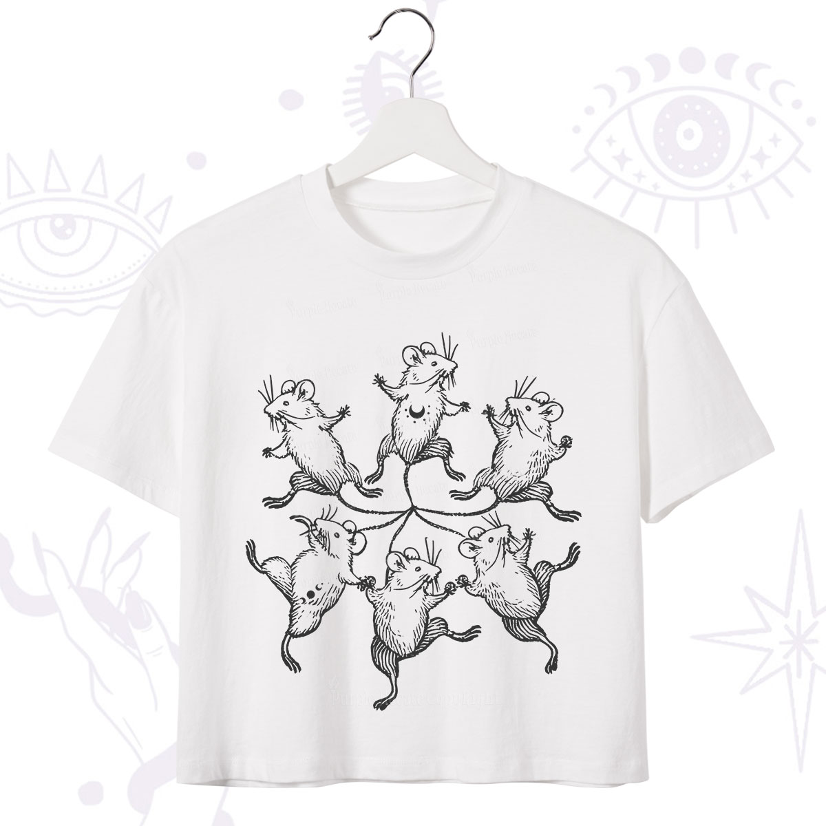 Purplehecate The Midnight Mouse Dance Crop T-Shirt