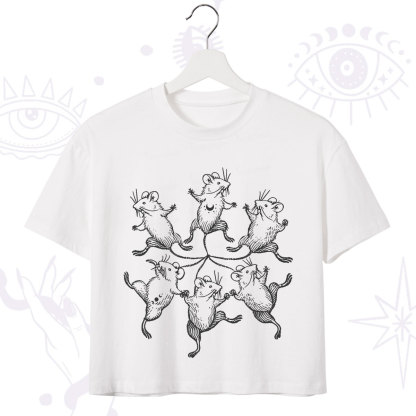 Purplehecate The Midnight Mouse Dance Crop T-Shirt