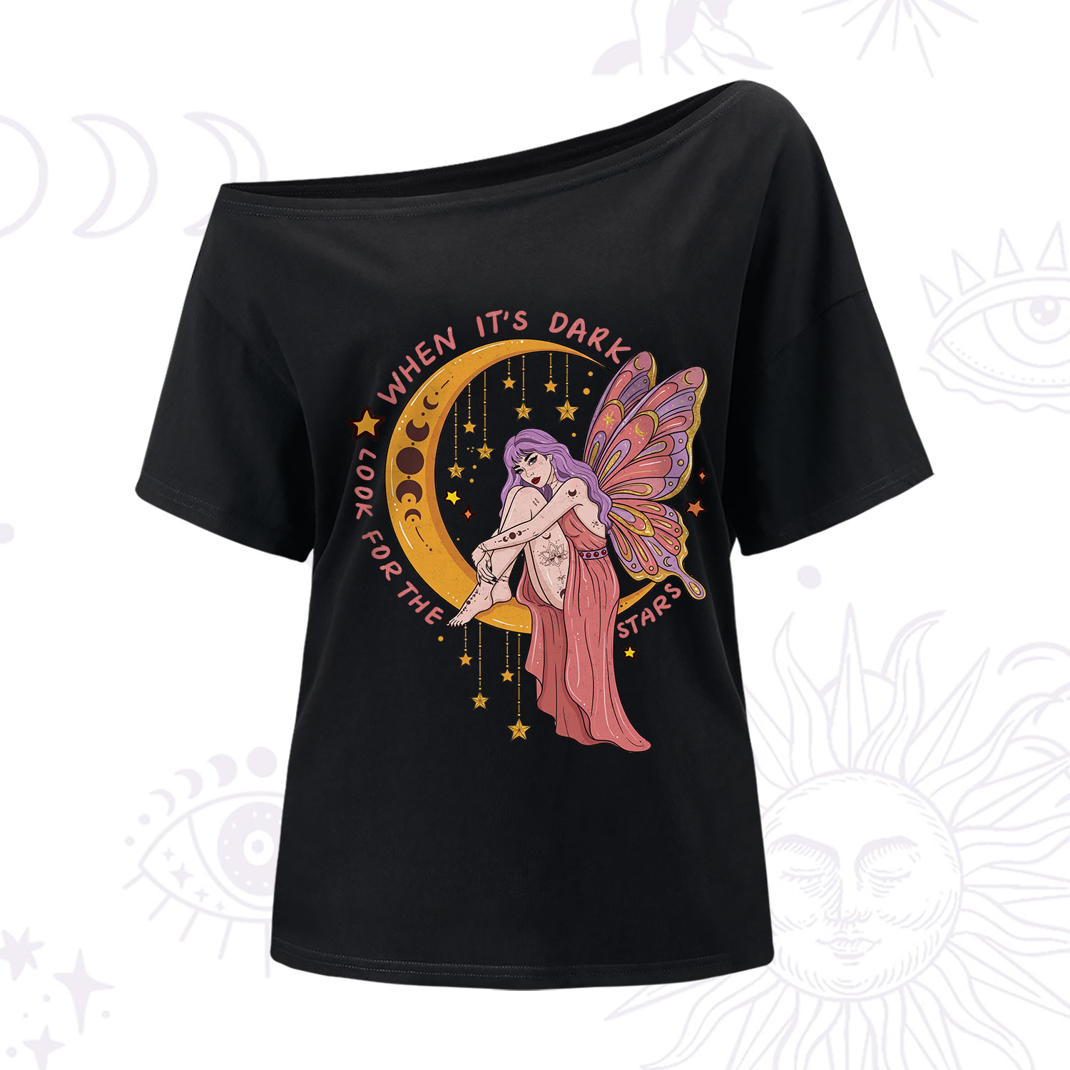 Purplehecate Look For The Stars One Shoulder T-Shirt