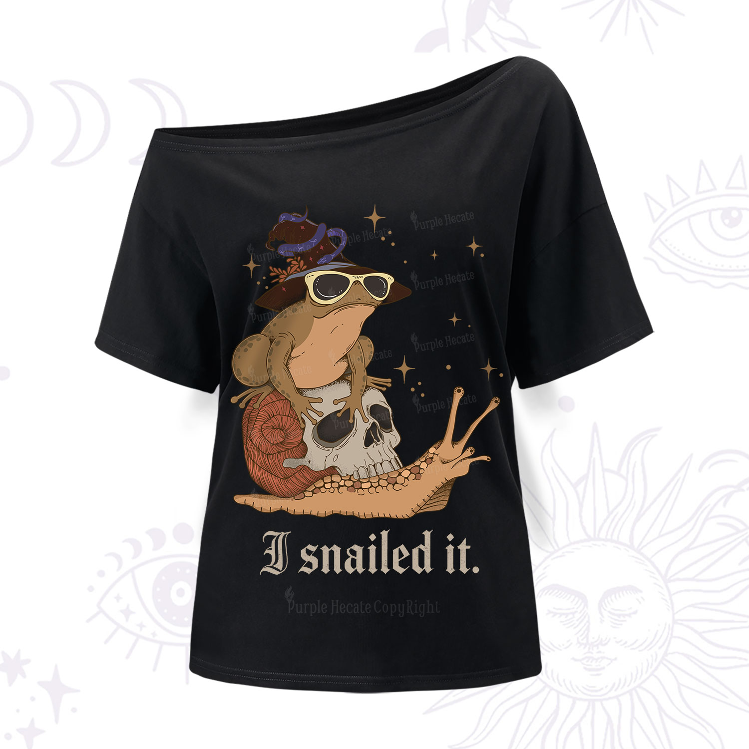 Purplehecate I Snailed It One Shoulder T-Shirt