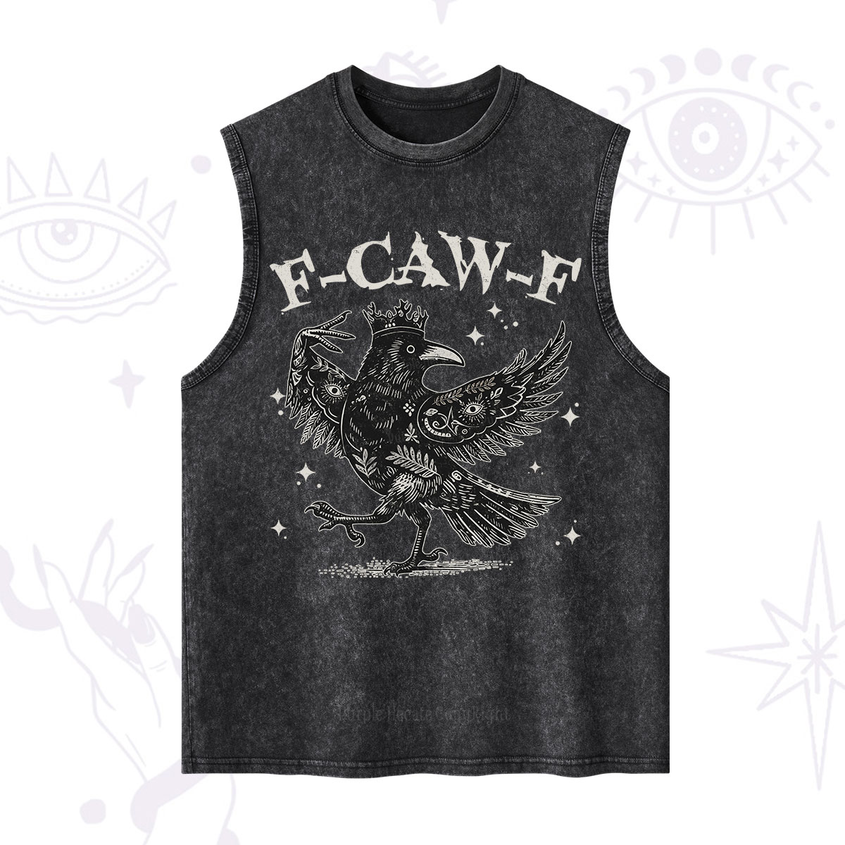 Purplehecate F-caw-f Funny Crow Washed Tank