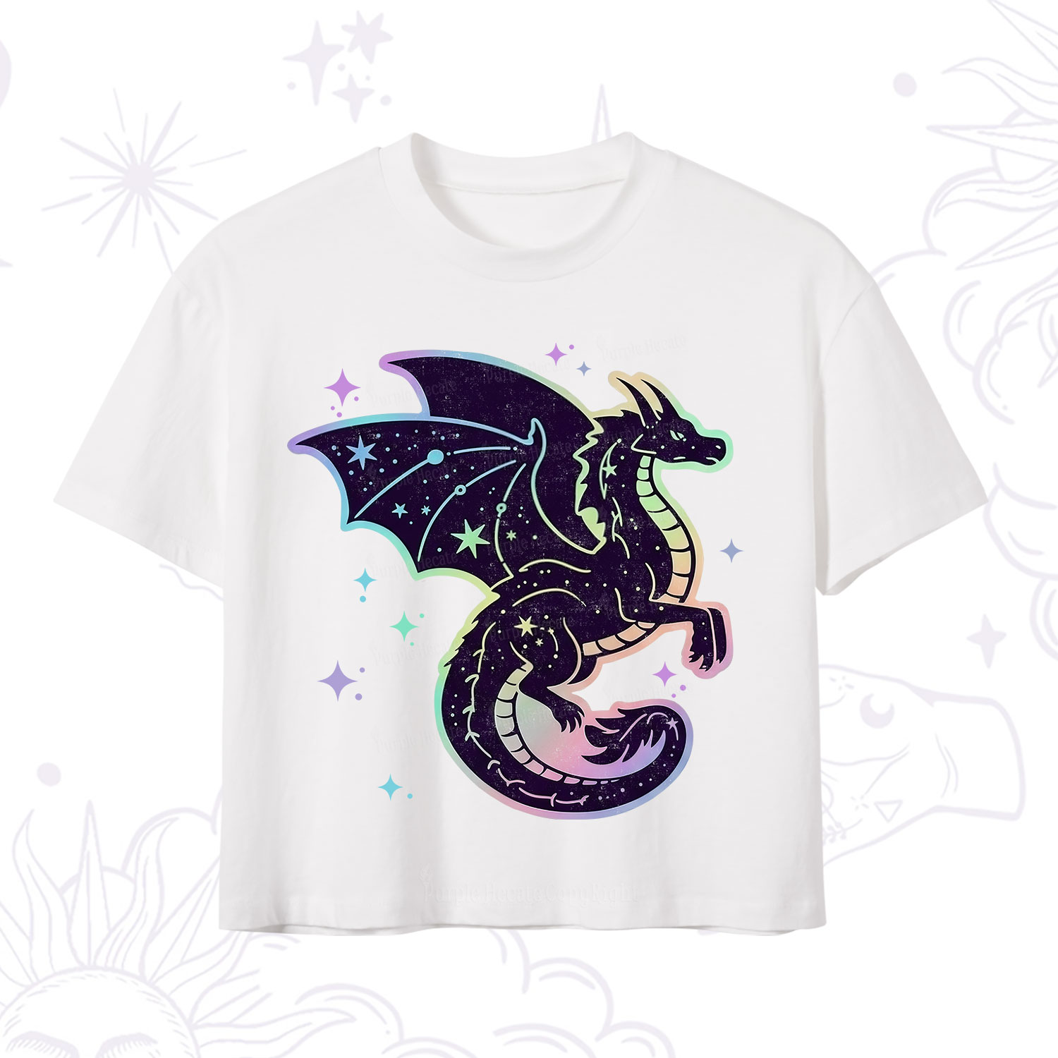 Purplehecate Celestial Dragon Crop T-Shirt