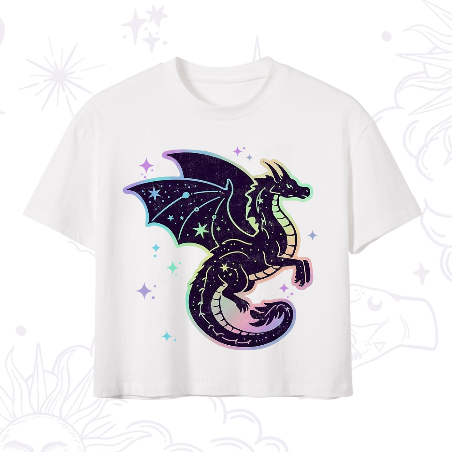 Purplehecate Celestial Dragon Crop T-Shirt