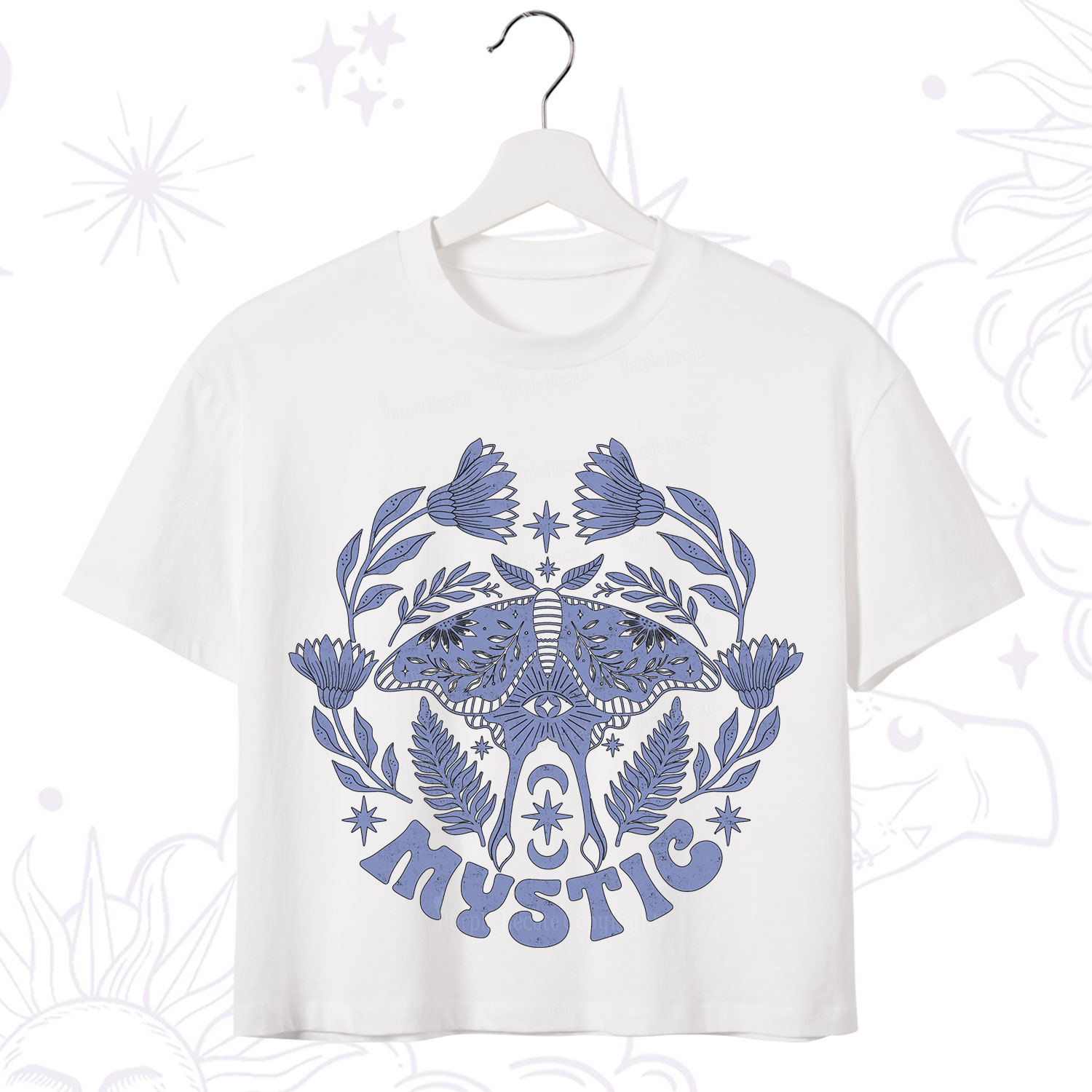 Purplehecate Mystic Moth Crop T-Shirt