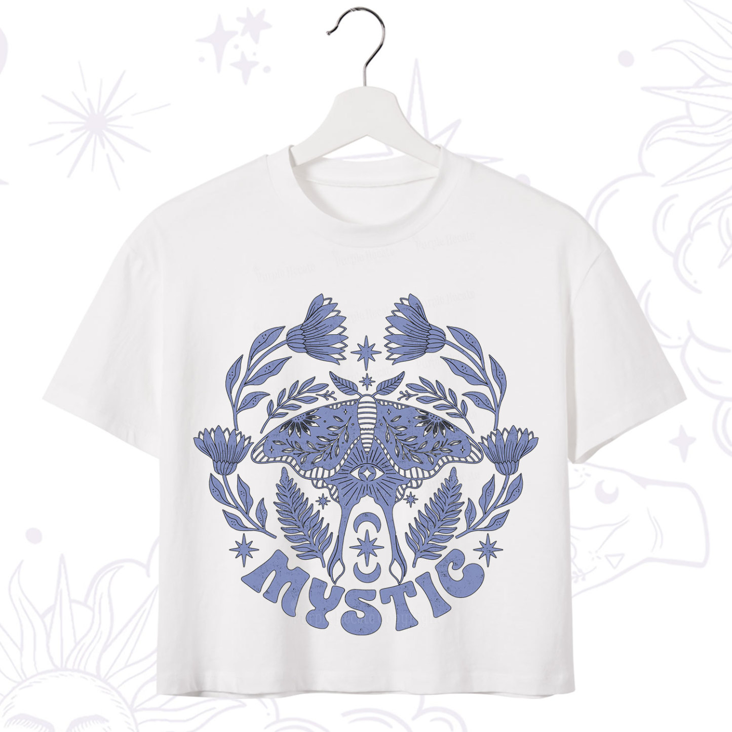 Purplehecate Mystic Moth Crop T-Shirt