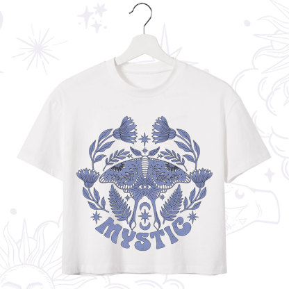 Purplehecate Mystic Moth Crop T-Shirt