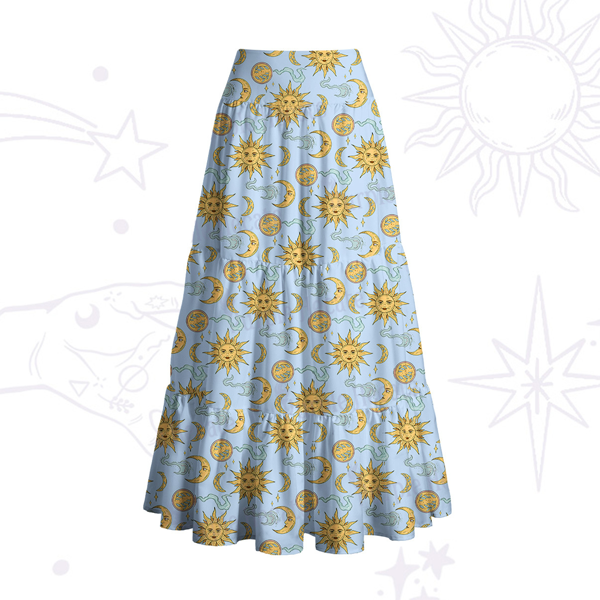 [Copy][Copy]Purplehecate Magic of Sun and Moon Convertible Maxi Skirt