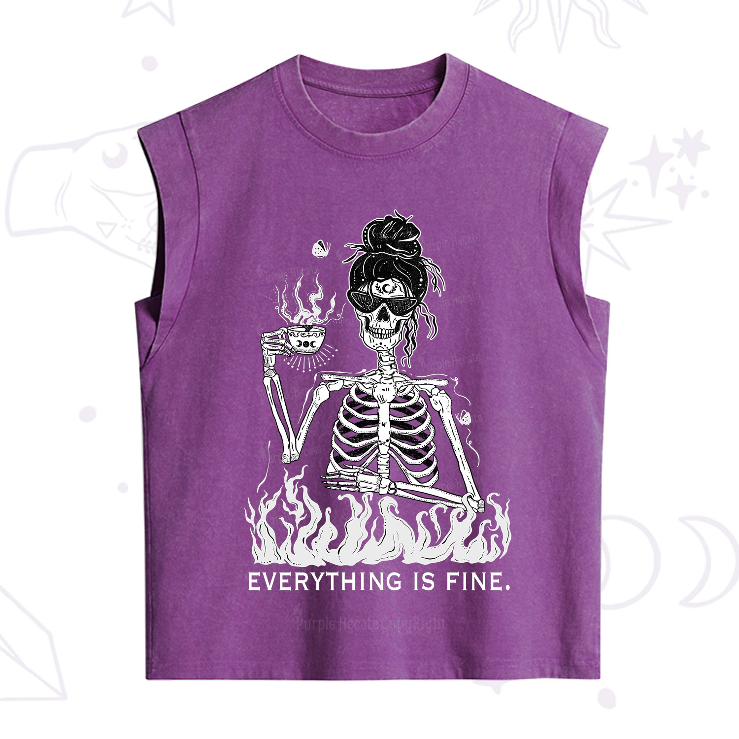 Purplehecate Everything Is Fine Vintage Washed Tank