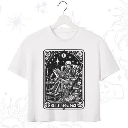 Purplehecate The Introvert Tarot Card Crop T-Shirt