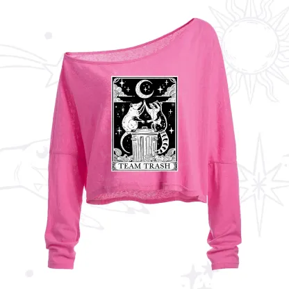 Purplehecate The Team Trash Tarot One Shoulder Crop Shirt