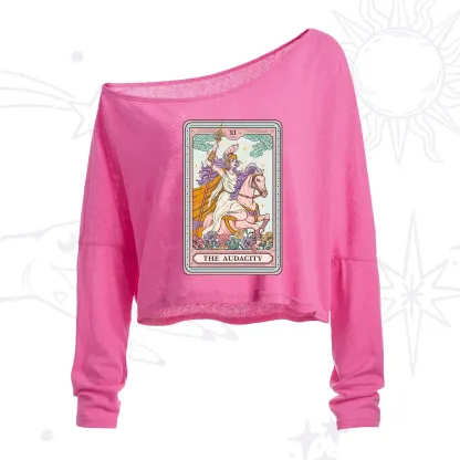 Purplehecate The Audacity Tarot Card One Shoulder Crop Shirt