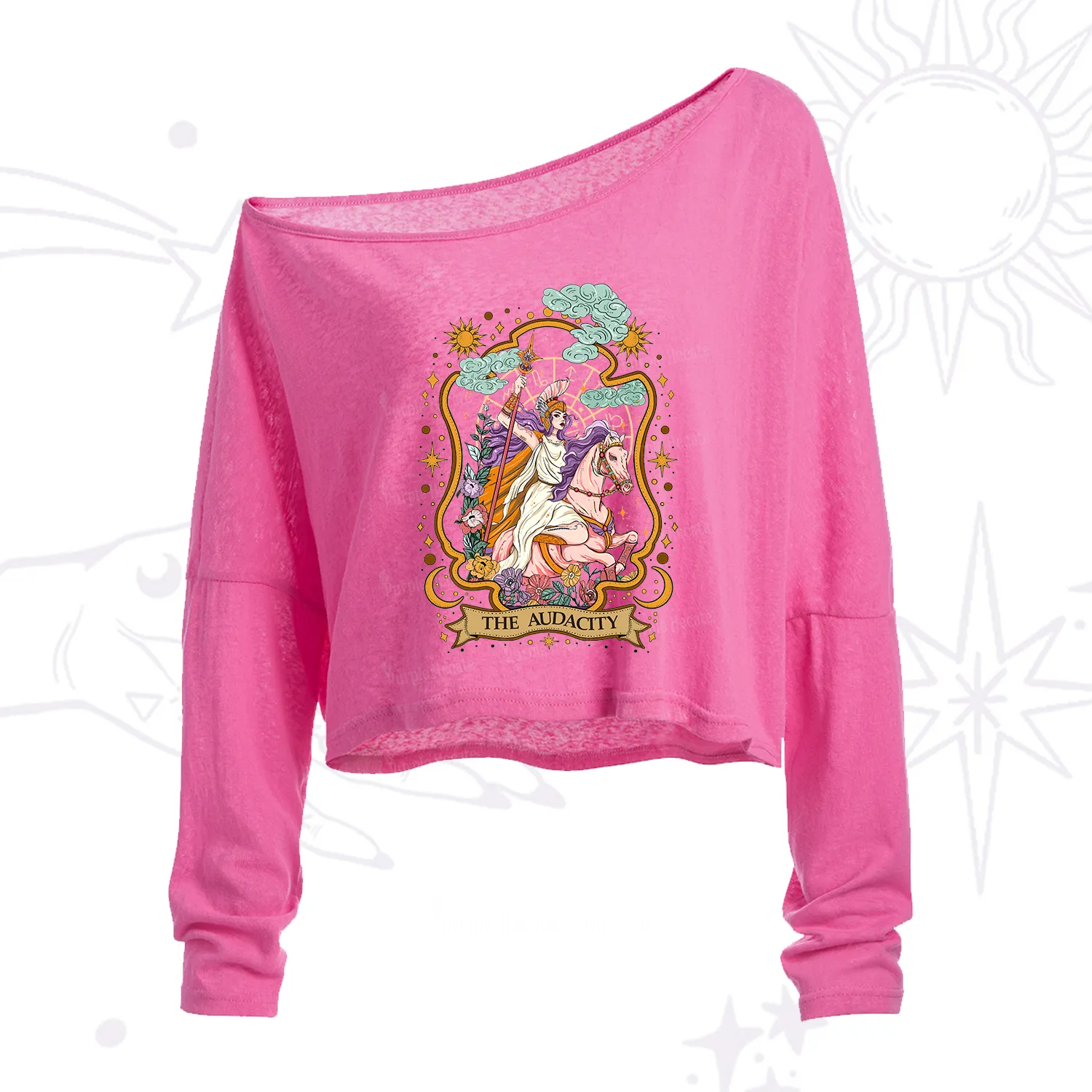 Purplehecate The Audacity Goddess One Shoulder Crop Shirt