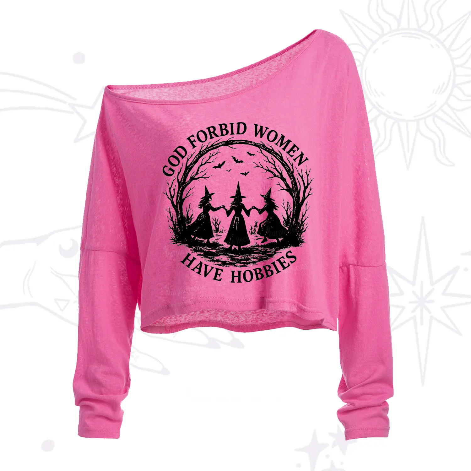 [Copy]Purplehecate The In My Feral Era Oracle Card One Shoulder Crop Shirt
