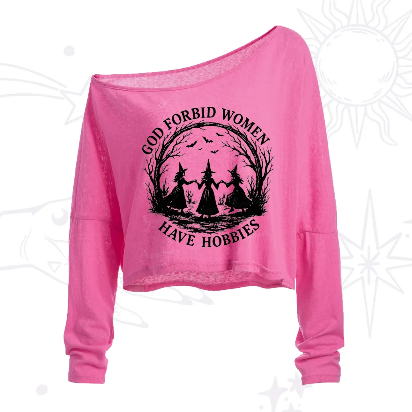 [Copy]Purplehecate The In My Feral Era Oracle Card One Shoulder Crop Shirt