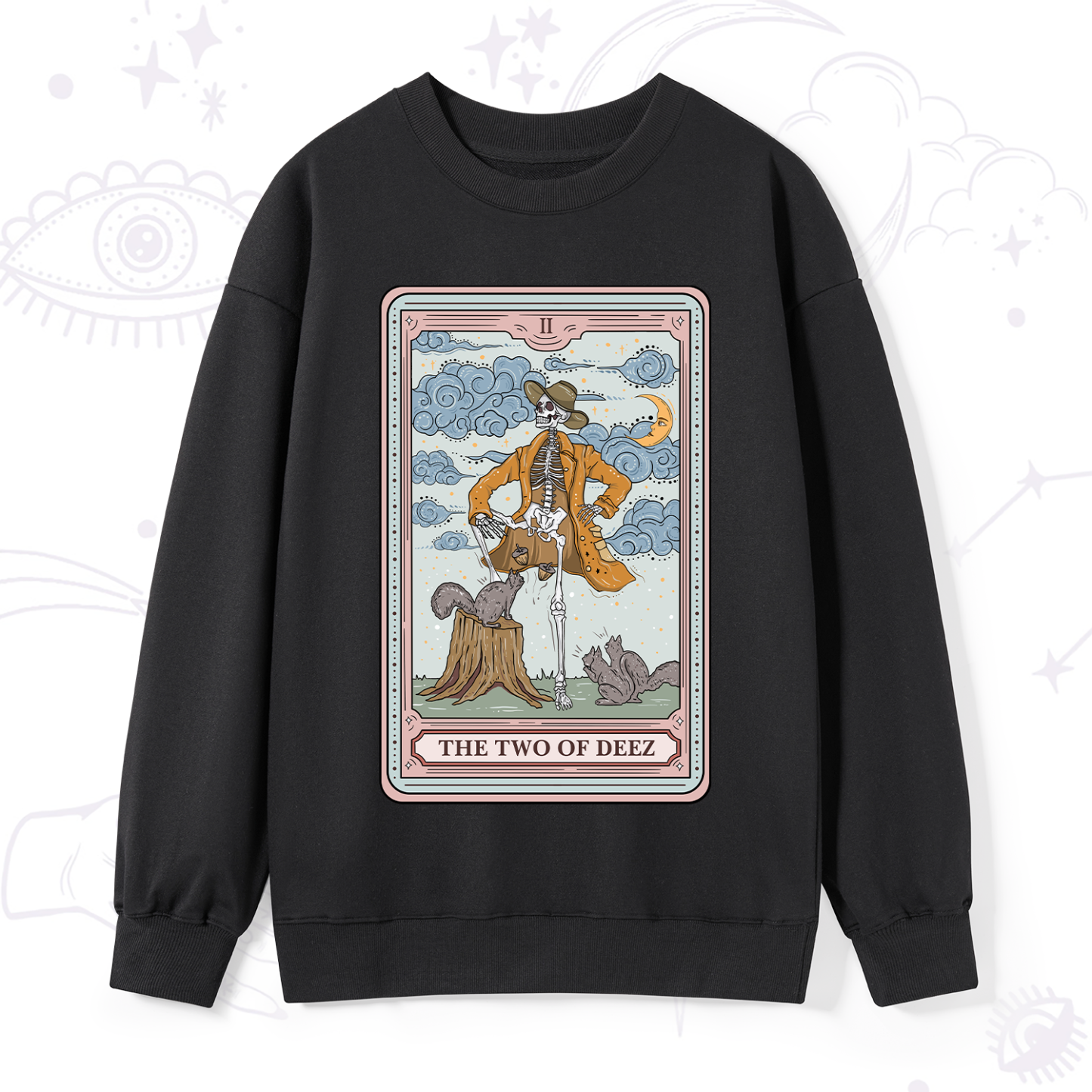 Magic Purplehecate The Two Of Deez Tarot Sweatshirt