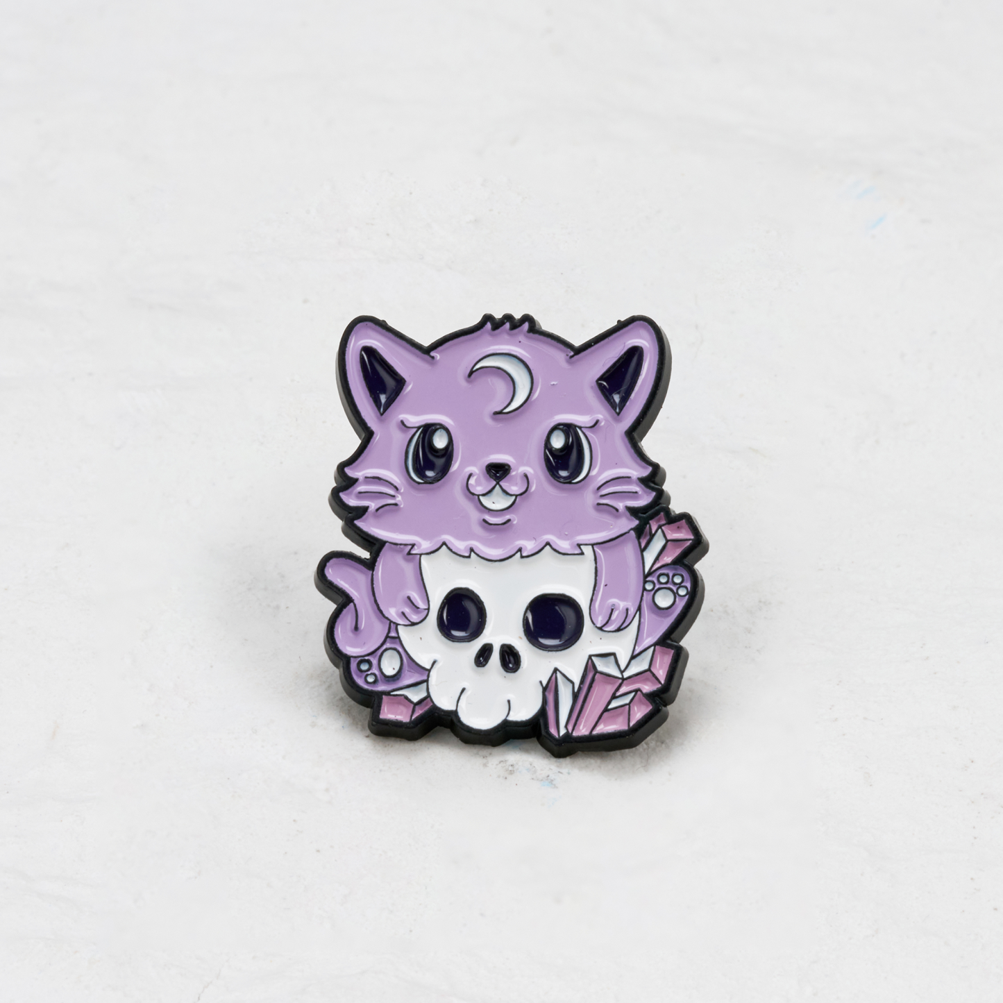 Purplehecate The Devil Cat With Skull Pin