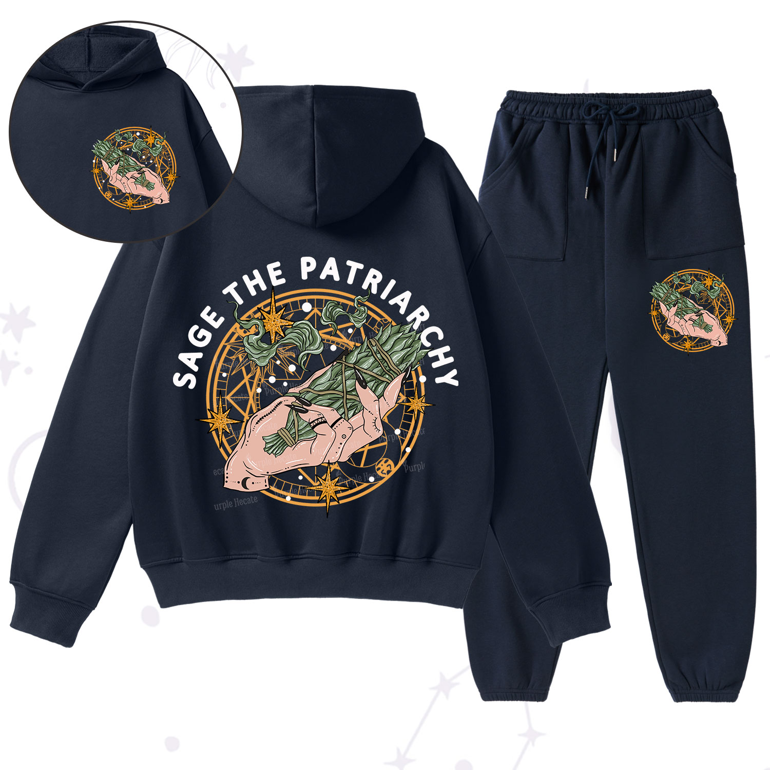 Purplehecate Sage The Patriarchy Fleece Hoodie Suit