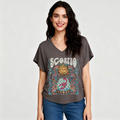 Purplehecate Pisces Spirit Zodiac V-Neck T-Shirt