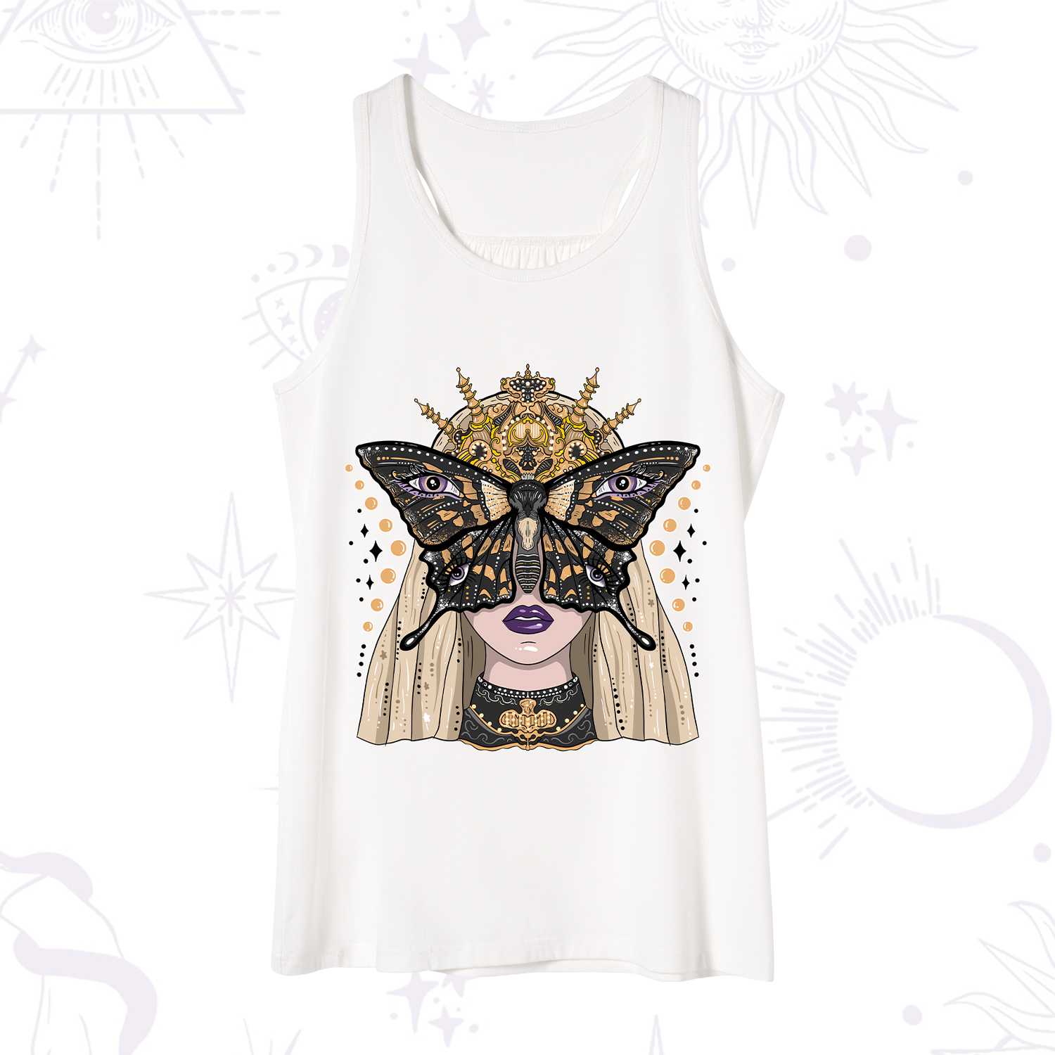 Purplehecate Butterfly Witchy Tank