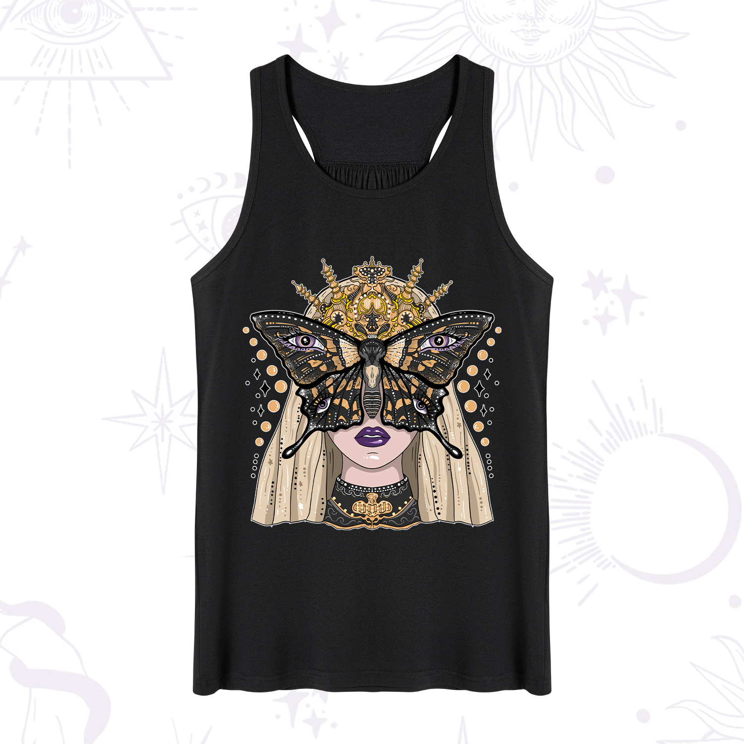 Purplehecate Butterfly Witchy Tank